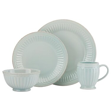 Lenox French Perle Groove Dinnerware Stoneware 4Piece Place Setting
