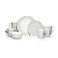 Gourmet Basics by Mikasa Aurora 16 Piece Dinnerware Set Service For 4 Gray
