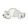 Gourmet Basics by Mikasa Aurora 16 Piece Dinnerware Set Service For 4 Gray