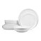 Stone Lain Gabrielle Bone China Dinnerware Set 12Piece Service for 4 Solid White