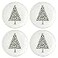 kate spade new york Evergreen 4Piece Accent Plates 4 Count White Christmas Dinnerware Set Holiday Hosting