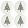kate spade new york Evergreen 4Piece Accent Plates 4 Count White Christmas Dinnerware Set Holiday Hosting