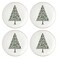 kate spade new york Evergreen 4Piece Accent Plates 4 Count White Christmas Dinnerware Set Holiday Hosting