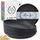 Homienly Wheat Straw Plates Sets 8 PCS Unbreakable Plastic Plates for Party Camping Picnic Stackable Deep Dinner Plates Set Microwave Dishwasher Safe Kitchen Plates for Dessert Black 9 inch