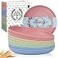 Homienly Unbreakable Deep Dinner Plates Wheat Straw Plates Sets Microwave and Dishwasher Safe Plastic Plates for Kitchen Camping Picnic 8 PCS Lightweight Plate for Dessert Fresh Light 10 inch