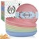 Homienly Unbreakable Deep Dinner Plates Wheat Straw Plates Sets Microwave and Dishwasher Safe Plastic Plates for Kitchen Camping Picnic 8 PCS Lightweight Plate for Dessert Fresh Light 10 inch