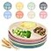 LYHLYA 9Inch Unbreakable Divided Plates 8Pack Microwave Dishwasher Safe Wheat Straw Plates BPAFree 3Compartment Portion Control Plates Durable Dinnerware