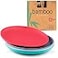 GET FRESH Bamboo Dinnerware Set 4 Pack Bamboo Fiber Plates for Healthy Dining