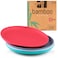 GET FRESH Bamboo Dinnerware Set 4 Pack Bamboo Fiber Plates for Healthy Dining