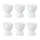 HIC Kitchen Double Egg Cup Fine White Porcelain Set of 6