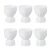 HIC Kitchen Double Egg Cup Fine White Porcelain Set of 6