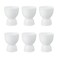 HIC Kitchen Double Egg Cup Fine White Porcelain Set of 6