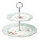 LINLINS Linlins Elegant Bone China Rose Pattern 2tier Cake Stand Cupcake Stand Pastry Serving Cake Stand In Gift Box Rose B