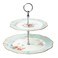 LINLINS Linlins Elegant Bone China Rose Pattern 2tier Cake Stand Cupcake Stand Pastry Serving Cake Stand In Gift Box Rose B