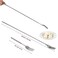 Yosoo BBQ Telescopic Extendable Dinner Fruit Dessert Long Handle Fork Stainless Steel Cutlery