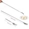 Yosoo BBQ Telescopic Extendable Dinner Fruit Dessert Long Handle Fork Stainless Steel Cutlery