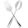 PLASTICPRO Plasticpro Disposable Plastic Silver Serving Utensils 6 Serving Forks 6 Serving Spoons Durable Heavy Duty Premium Serving Utensils Silver 6 Sets