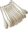 Ebonee 5 Inch White Ceramic Coffee Spoon with Long handle Small Tea Spoons for SoupYogurtIcecream Appetizers Desserts Teaspoon Kitchen Tool 12 Pack