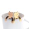 OBANGONG 4 Pcs Coffee Spoon Set Mini Cat Hugging Kitty Tea Soup Sugar Dessert Appetizer Seasoning Bistro Hanging Cup Spoon