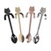 OBANGONG 4 Pcs Coffee Spoon Set Mini Cat Hugging Kitty Tea Soup Sugar Dessert Appetizer Seasoning Bistro Hanging Cup Spoon