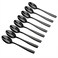 Teyyvn 8Pack Black Stainless Steel Coffee Spoons Demitasse Espresso Spoons Set
