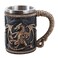 Pacific Giftware Gothic Skeleton Dragon Skull Tankard Beer Stein 16 oz Stainless Steel Insert