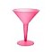 Party Essentials Hard Plastic Two Piece 8Ounce Martini Glasses Neon Pink 10 Count