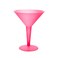 Party Essentials Hard Plastic Two Piece 8Ounce Martini Glasses Neon Pink 10 Count