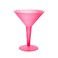 Party Essentials Hard Plastic Two Piece 8Ounce Martini Glasses Neon Pink 10 Count
