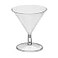 Party Essentials Miniware Disposable 2 oz Small Plastic Mini Martini Appetizer and Dessert CupsCocktail Sample Tasting Drinkware Clear Glasses Only 12Count