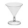 Party Essentials Miniware Disposable 2 oz Small Plastic Mini Martini Appetizer and Dessert CupsCocktail Sample Tasting Drinkware Clear Glasses Only 12Count