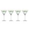 Lenox 893570 Holiday Decal 4Piece Martini Glass Set Christmas Dinnerware Hosting