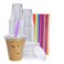 GUSTO 12 oz 100 Count Clear Cups with Flat Lids Straws Disposable Clear Drinking Cups for Iced Coffee Cold Drinks Milkshakes and Smoothies Formerly Comfy Package