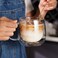 CNGLASS 16oz Double Walled Glass Coffee Mugs4packLarge Clear Coffee Cups with HandleGlass Espresso Mugs for LatteCappuccinoTea