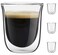 JoyJolt Javaah Double Walled Espresso Glasses Espresso Cups Set of 4 2Ounces