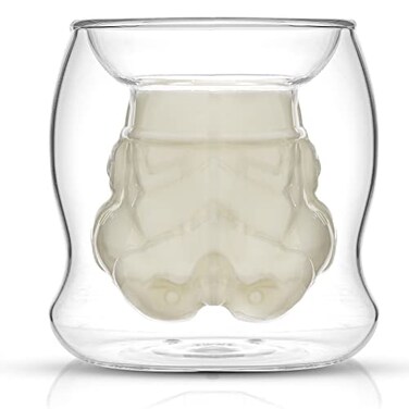 JoyJolt Star Wars Stormtrooper Borosilicate Glass Coffee Mug 65 oz Double Wall Heat Resistant Dishwasher Safe Includes 1