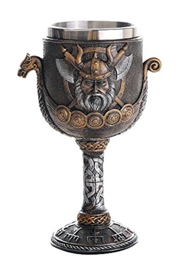 Pacific Giftware Viking Warrior Ship Ceremonial Chalice Cup 8oz Wine Goblet