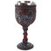 Pacific Giftware Double Dragon Wing Skull Goblet Wine Cup 7 inch