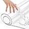 Leoewo 40X60 inches 15mm Thick Clear Dining Room Table Protector Rectangular NonSlip Plastic Table Protective Pads Kitchen Wood Grain Vinyl Tablecloth Cover