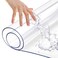 Leoewo 40X60 inches 15mm Thick Clear Dining Room Table Protector Rectangular NonSlip Plastic Table Protective Pads Kitchen Wood Grain Vinyl Tablecloth Cover