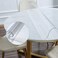 NECAUX 36 Inch Round Frosted Table Cover Protector 15mm Thick Upgraded Version Unshrinkable Waterproof Scratch Resistant Plastic Tablecloth Protector Circle Pad for Coffee Table Dining Room Table