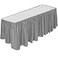 DecorRack Table Skirt 29 in x 14 ft BPA Free Plastic Tableskirt Disposable Reusable Rectangular Tablecloth Skirt Silver 1 Pack
