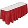 DecorRack Table Skirt 29 in x 14 ft BPA Free Plastic Tableskirt Disposable Reusable Rectangular Tablecloth Skirt Red 1 Pack