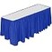 DecorRack Table Skirt 29 in x 14 ft BPA Free Plastic Tableskirt Disposable Reusable Rectangular Tablecloth Skirt Royal Blue 1 Pack