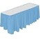 DecorRack Table Skirt 29 in x 14 ft BPA Free Plastic Tableskirt Disposable Reusable Rectangular Tablecloth Skirt Light Blue 1 Pack
