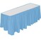 DecorRack Table Skirt 29 in x 14 ft BPA Free Plastic Tableskirt Disposable Reusable Rectangular Tablecloth Skirt Light Blue 1 Pack