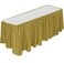 DecorRack Table Skirt 29 in x 14 ft BPA Free Plastic Tableskirt Disposable Reusable Rectangular Tablecloth Skirt Gold 1 Pack