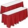 DecorRack 2 Pack Table Skirts 29 in x 14 ft Each Multi Pack BPA Free Plastic Tableskirt Disposable Reusable Rectangular Tablecloth Skirt Red 2 Pack