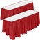 DecorRack 2 Pack Table Skirts 29 in x 14 ft Each Multi Pack BPA Free Plastic Tableskirt Disposable Reusable Rectangular Tablecloth Skirt Red 2 Pack