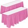 DecorRack 2 Pack Table Skirts 29 in x 14 ft Each Multi Pack BPA Free Plastic Tableskirt Disposable Reusable Rectangular Tablecloth Skirt Light Pink 2 Pack